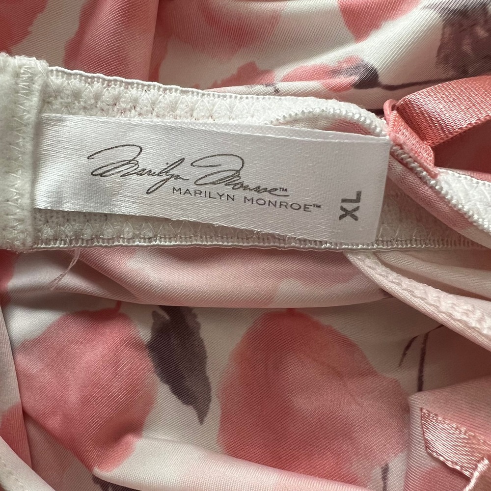 Marilyn Monroe Floral Lace Chemise Nightgown Pink White Underwire XL Sleeptime - Picture 8 of 8